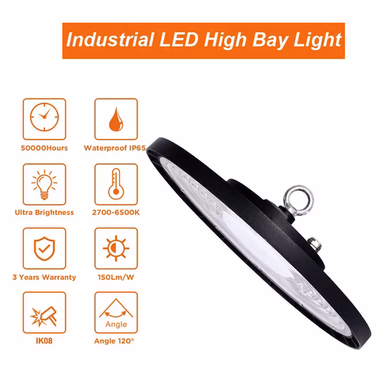 New Product Industrial Explosion Proof UFO Linear LED High Bay Light Outdoor Smart 50W 100W 150W 200W